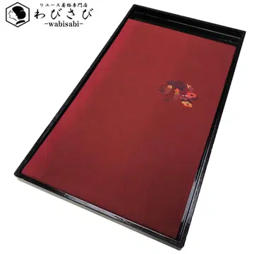 후쿠로 오비 원포인트 꽃 무늬 후지 동백 츠무기 스오 색 O-5384