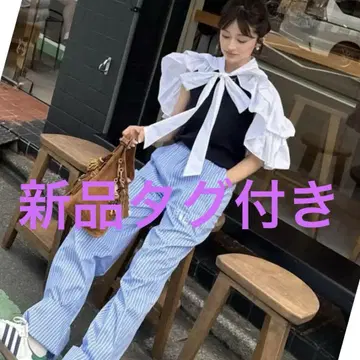 택 포함 새 상품 RUE FRILL KNIT bibiy.