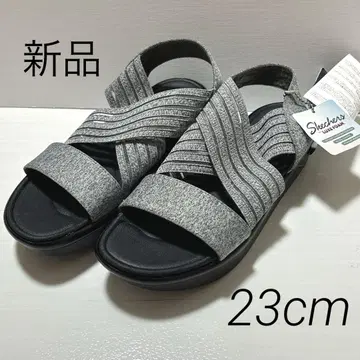 미사용 스케쳐스 SKECHERS 샌들 블랙 그레이 23cm