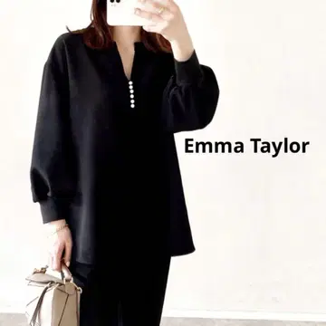 Emma Taylor 이지케어 펄 버튼 키넥 롱 슬리브 블라우스