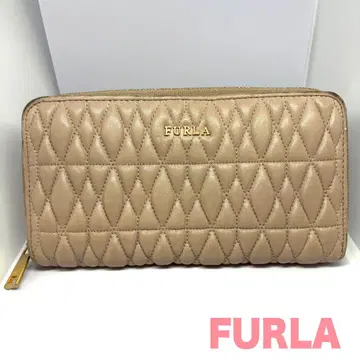 FURLA*퀼팅 장지갑*핑크