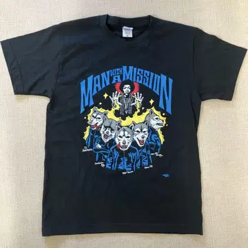 블랙 티셔츠 MAN WITH A MISSION 미션 락밴드