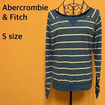 [ Abercrombie & Fitch ] 보더 긴팔 상의 / 블루