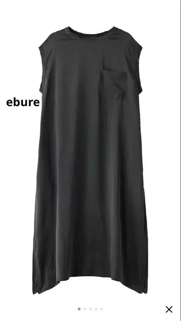 [현행] 에브 ebure 워셔블 실크 프렌치 슬리브 원피스