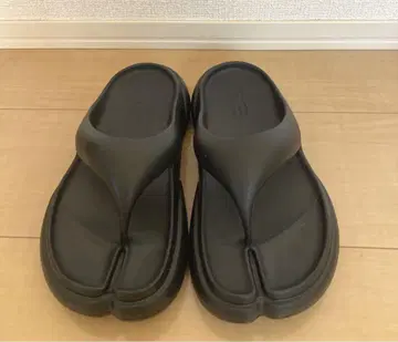미사용 PAES 타비 샌들 블랙 23cm