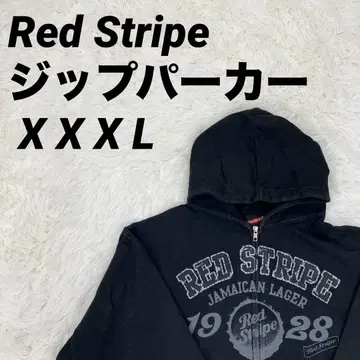 Red Stripe 블랙 후드티 1928 남녀 공용