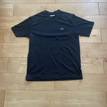 LACOSTE 클래식 핏 블랙 티셔츠 US M