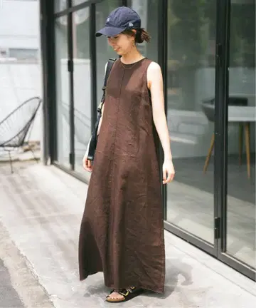 스픽 앤 스팬 린넨 아메슬리 드레스
