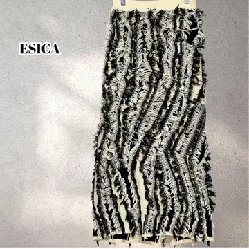 에시카 ESICA 프린지 디자인 니트 스커트 롱 5690