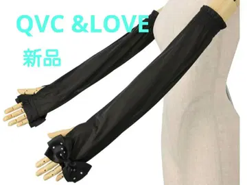 [새상품] QVC 앤LOVE 접촉 냉감 반짝이 리본 암커버 블랙