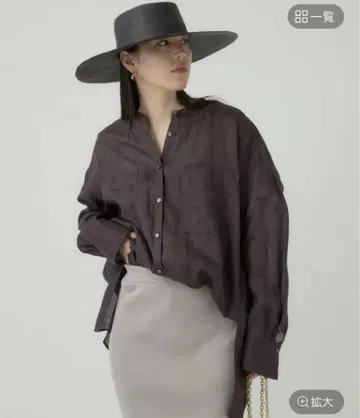 카오스 리가 라미 밴드 카라 셔츠 브라운