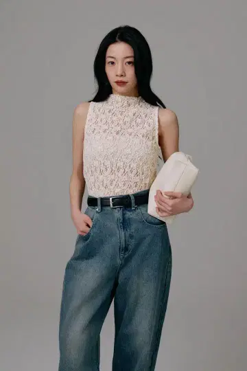 louren flower lace tops ivory