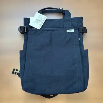 anelic 네이비 캔버스 백팩
