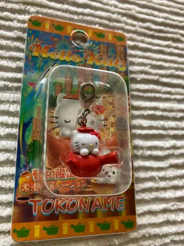 지역 한정 아이치현 도코나메 주전자 헬로키티 스트랩 참