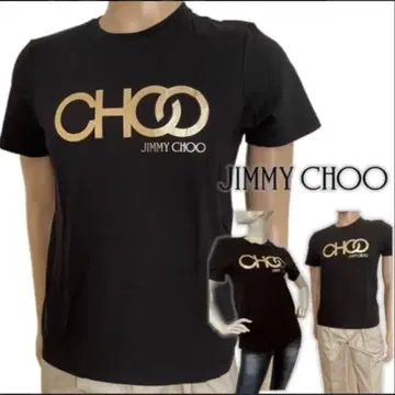 지미추 JIMMY CHOO 블랙 골드 로고 티셔츠 새상품 정품