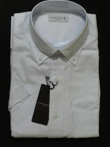 매킨토시 런던 반팔 버튼다운 셔츠 L 연한 색스 25,300엔