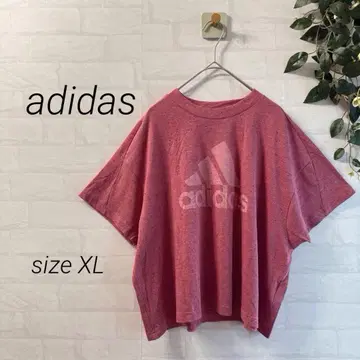 [ adidas ] 로고 프린트 반팔 티셔츠 여성용 (XL) 핑크