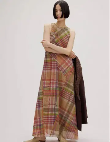 [새상품급] MEDI STRAIN CHECK DRESS