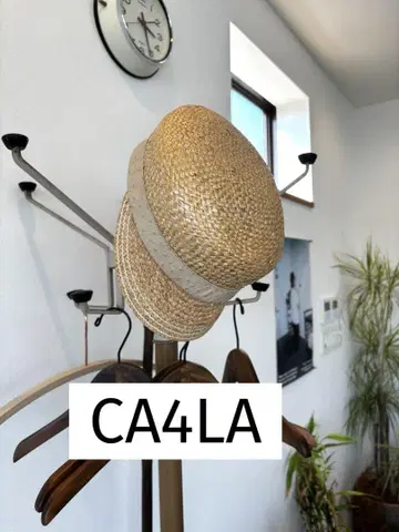 CA4LA 베이지 스트로 햇 캡형