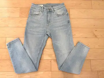 ZARA 크롭 핏 스키니 팬츠 36 라이트 블루