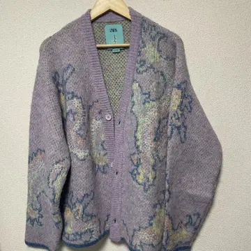 ZARA 보라색 가디건 L 사이즈