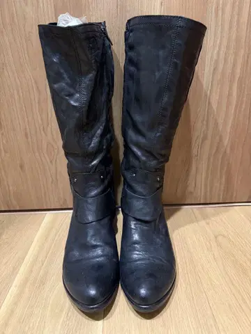 롱 부츠 천연 가죽 블랙 26cm 이탈리아제 Vic Matie