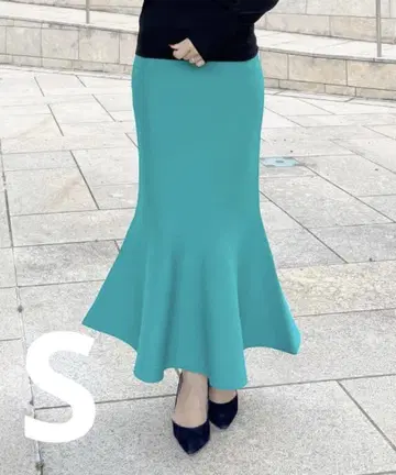 JENNE 입체 머메이드 니트 스커트 S