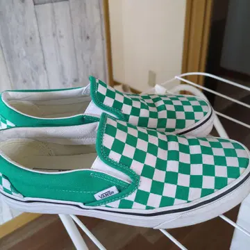 VANS 체커보드 슬립온 그린