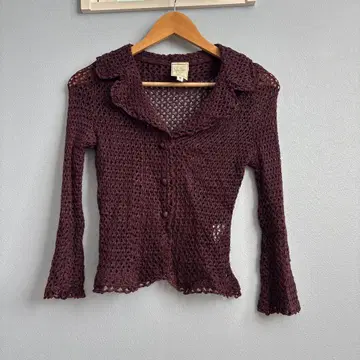 시빌라 Sybilla 손뜨개질풍 가디건 보르도 M