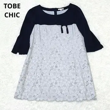 TOBE CHIC 투 비 시크 꽃무늬 레이스 리본 원피스