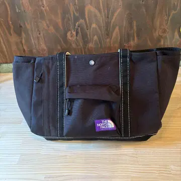 THE NORTH FACE 토트백 블랙 퍼플 라벨