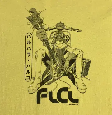 FLCL 티셔츠 하루코 빈티지 구제 의류 애니메이션