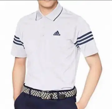무료배송 새상품 adidas 골프 쓰리 스트라이프 반팔 폴로 L