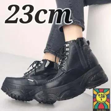 새상품 23cm yosuke 통굽 하이컷 스니커즈 블랙