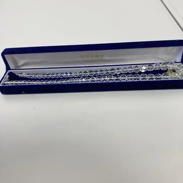 크리스탈 비즈 목걸이 약 40cm 케이스 포함