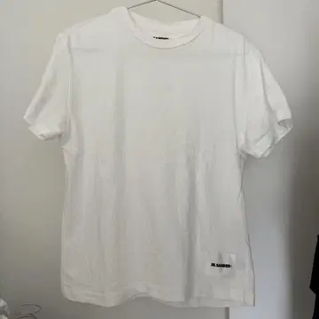JIL SANDER 화이트 티셔츠 S 사이즈 오가닉 코튼