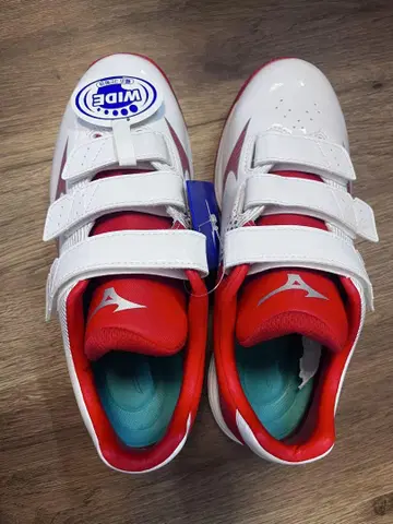 Mizuno 트레이닝 슈즈 와이드 사이즈 화이트/레드