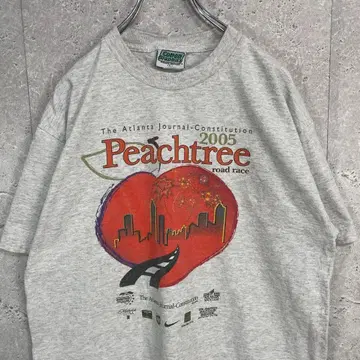 Cotton Graphics 기업 로고 다수 프린트 이벤트 티셔츠 L