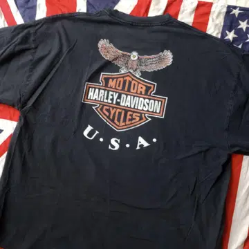 할리데이비슨 반팔 티셔츠 USA 페이드 있음