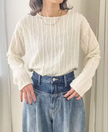 로리즈팜 자카드 프린지