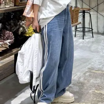 니코앤드 인기 스태프 프로듀스 사이드라인 데님 와이드 팬츠