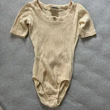 vintage 크림색 바디수트 롬퍼스 사이즈 S