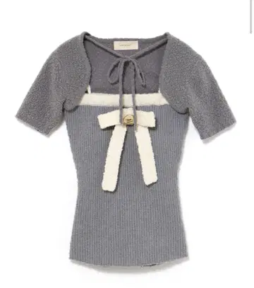 andmary Bicolor ribbon tops 프리사이즈