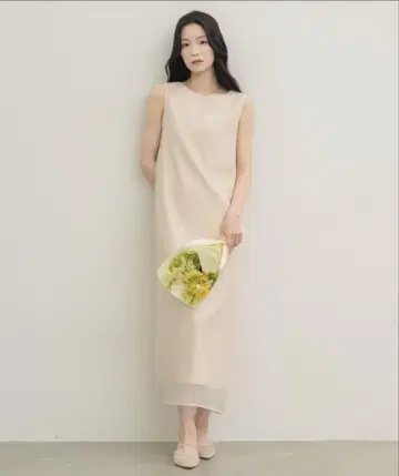 NEUNA 시어 레이어드 원피스