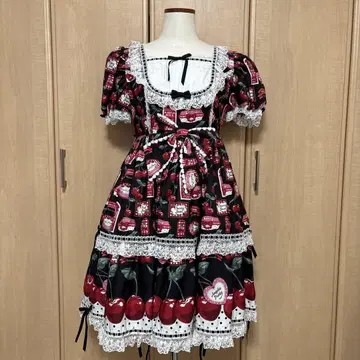 angelic pretty cherry jam label 원피스 크로