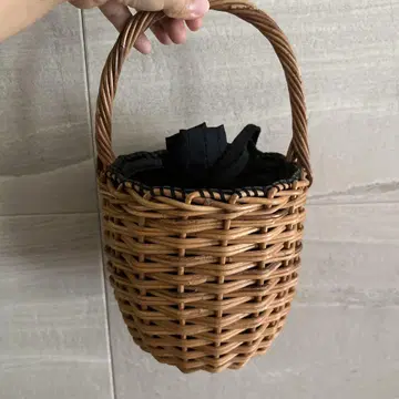 등제 복조리 바스켓백 브라운