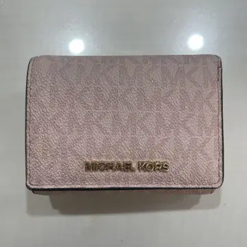 MICHAEL KORS 핑크 3단 폴더형 지갑