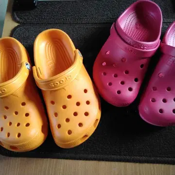 Crocs 샌들 오렌지 핑크 2색 세트 사이즈 다름