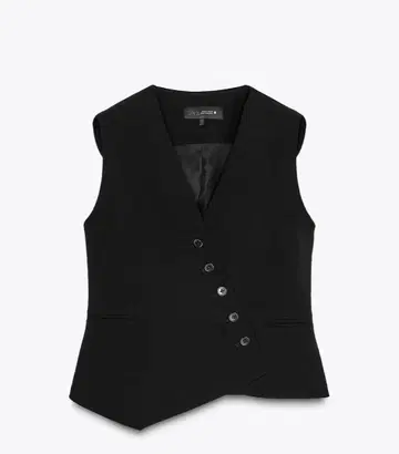 ZARA 비대칭 슬리브리스 베스트 XS/S