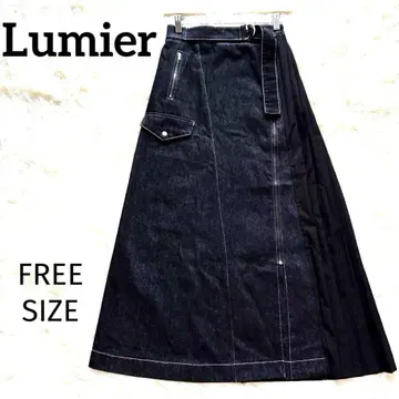 Lumier 롱 스커트 데님 스커트 FREE 사이즈